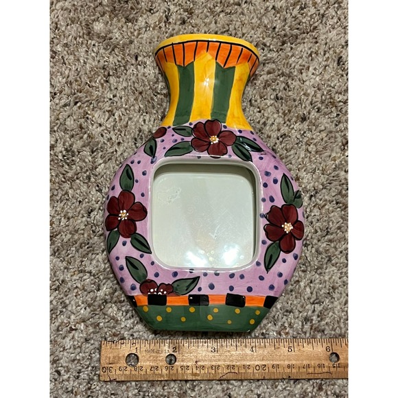 Milson & Louis Picture Frame Jug / vase Shaped Flowers Hand Painted - Picture 3 of 6